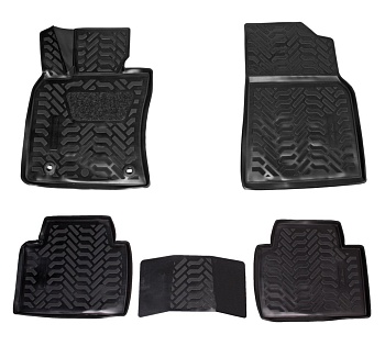 Коврики в салон для Toyota Camry VII (XV50) (Рестайлинг 2) (3D с подпятником) "Высокий борт" полимер, черный