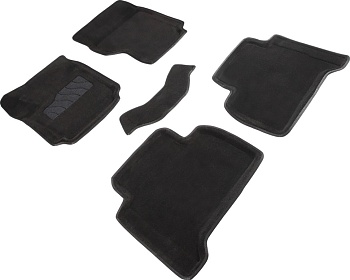 Коврики в салон для Volkswagen Amarok I "3D" ворс, черный