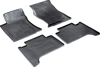 Коврики в салон для Toyota Land Cruiser Prado 120 Series "Сетка" резина, черный