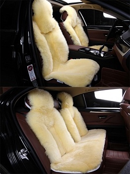 Накидки на весь салон "Овчина" бежевый (GD014K)