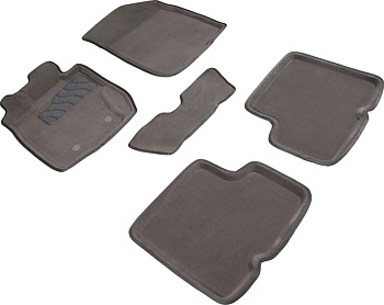 Коврики в салон для Renault Duster I (АКПП) "3D" ворс, серый