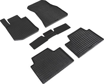 Коврики в салон для BMW 3 серии VII (G2x) (4WD) "Сетка" резина, черный