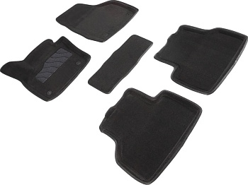 Коврики в салон для Audi Q3 I (8U) "3D" ворс, черный