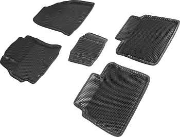 Коврики в салон Eva "3D" для Toyota Corolla XI (E160, E170) "Ромб" ЭВА, черный