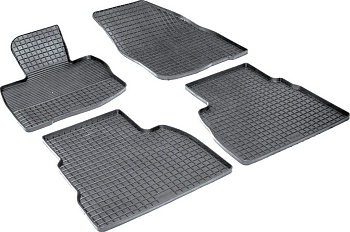 Коврики в салон для Honda Civic VIII (Хэтчбек) "Сетка" резина, черный