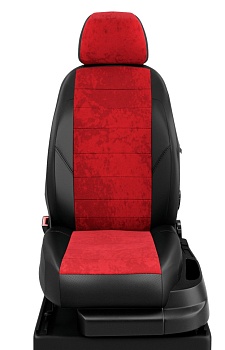 Чехлы в салон Renault Duster II (2020-2022) "Классика" автолидер, алькантара/экокожа, черно-красный