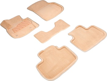 Коврики в салон для BMW X3 III (G01) "3D" ворс, бежевый