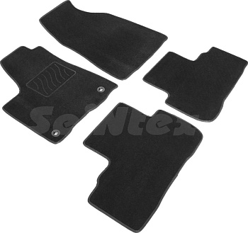 Коврики в салон для Toyota Highlander II (U40) "Lux" ворс, черный