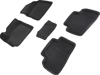 Коврики в салон Eva "3D" для Hyundai Creta II "Соты" ЭВА, черный