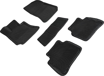 Коврики в салон Eva "3D" для Mercedes-Benz E-Класс IV (W212, S212, C207) "Ромб" ЭВА, черный