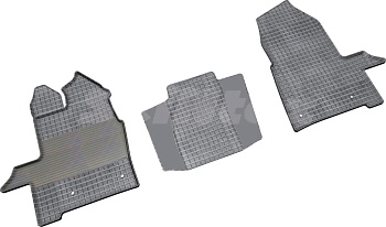 Коврики в салон для Ford Tourneo Custom I (Рестайлинг) "Сетка" резина, черный