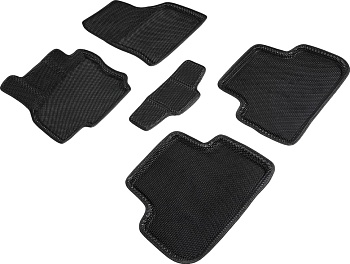 Коврики в салон Eva "3D" для Volkswagen Tiguan II "Соты" ЭВА, черный