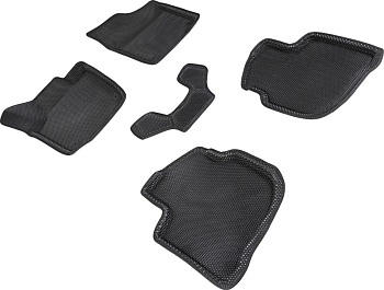 Коврики в салон Eva "3D" для Skoda Rapid I "Соты" ЭВА, черный