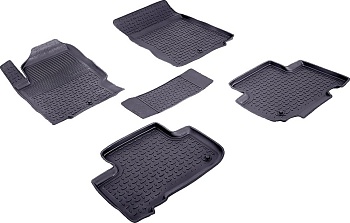 Коврики в салон для SsangYong Rexton III "Высокий борт" резина, черный