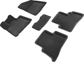 Коврики в салон Eva "3D" для KIA Sportage IV "Соты" ЭВА, черный