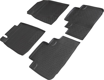 Коврики в салон для Haval F7 I "Высокий борт" резина, черный