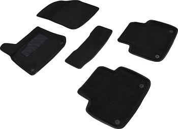 Коврики в салон для Volkswagen Touareg III "3D" ворс, черный