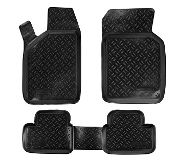 Коврики в салон для ВАЗ 2108 / 099 / 13 / 15 "Высокий борт" полимер, черный