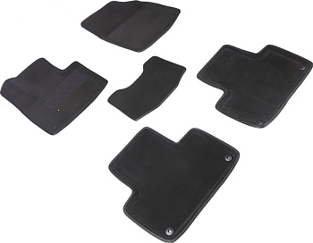 Коврики в салон для Volvo XC90 II "3D" ворс, черный