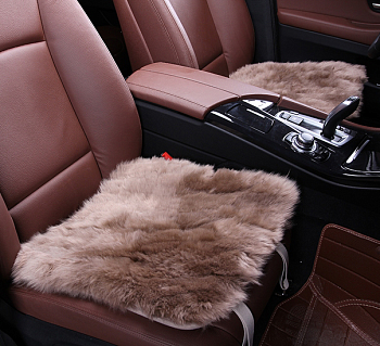 Накидки на весь салон "Квадрат" овчина, темно-бежевый