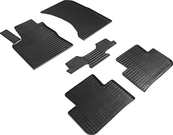 Коврики в салон для Porsche Macan I (Рестайлинг) "Сетка" резина, черный