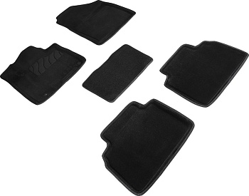 Коврики в салон для Hyundai Tucson IV "3D" ворс, черный