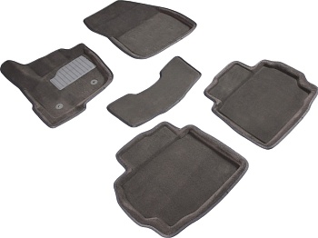 Коврики в салон для Ford Mondeo V "3D" ворс, серый