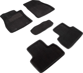 Коврики в салон для Renault Logan I "3D" ворс, серый