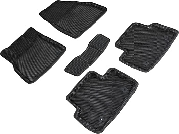 Коврики в салон Eva "3D" для Chevrolet Malibu VIII "Соты" ЭВА, черный