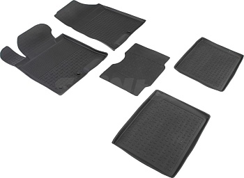 Коврики в салон для Hyundai i40 I "Высокий борт" резина, черный