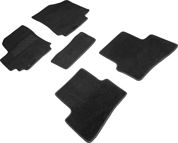 Коврики в салон для Hyundai Creta I "Lux" ворс, черный