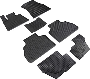 Коврики в салон для BMW X7 I (G07) "Сетка" резина, черный