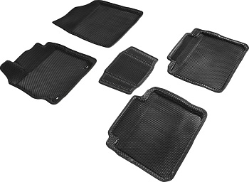 Коврики в салон Eva "3D" для Toyota Camry VII (XV50) "Соты" ЭВА, черный