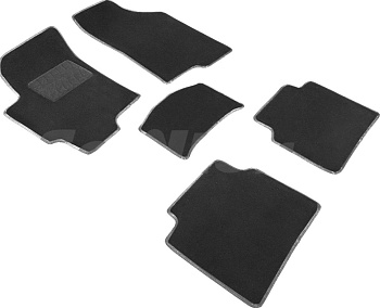 Коврики в салон для Hyundai Elantra ТагАЗ III (XD) "Lux" ворс, черный