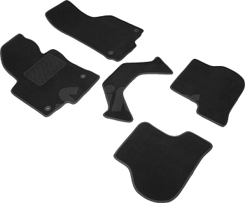 Коврики в салон для Skoda Octavia II (A5) (Рестайлинг) "Lux" ворс, черный