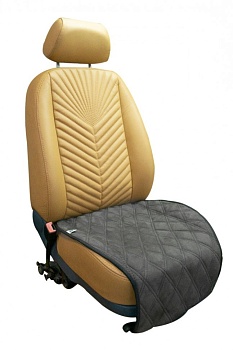 Накидка квадрат из алькантары "Почин" двойной ромб, темно-серый