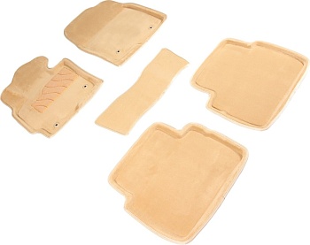 Коврики в салон для Mazda CX-5 I "3D" ворс, бежевый