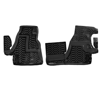 Коврики в салон для Mercedez-Benz Sprinter Classic (Первый ряд) "Высокий борт" полимер, черный