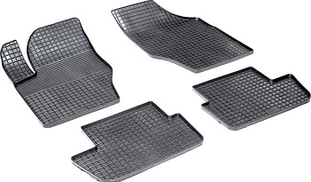 Коврики в салон для Peugeot 307 I "Сетка" резина, черный