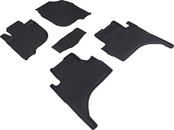 Коврики в салон для Mitsubishi L200 V "Высокий борт" резина, черный
