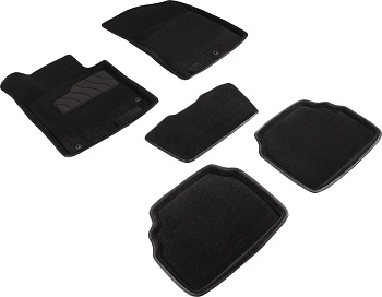 Коврики в салон для Hyundai Sonata VIII (DN8) "3D" ворс, черный
