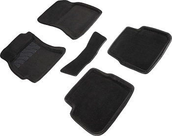 Коврики в салон для Subaru Forester III "3D" ворс, черный