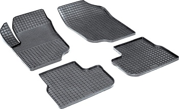 Коврики в салон для Peugeot 207 I "Сетка" резина, черный