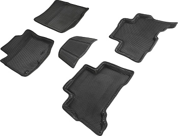 Коврики в салон Eva "3D" для Toyota Land Cruiser Prado 150 Series (Рестайлинг 1) "Соты" ЭВА, черный