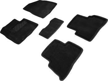 Коврики в салон для KIA Sportage IV (Рестайлинг) "3D" ворс, черный