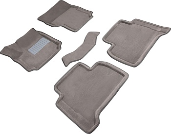 Коврики в салон для Volkswagen Amarok I "3D" ворс, серый