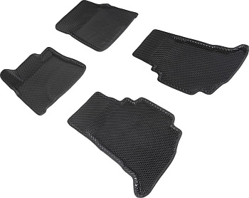 Коврики в салон Eva "3D" для Toyota Land Cruiser 200 Series "Ромб" ЭВА, черный