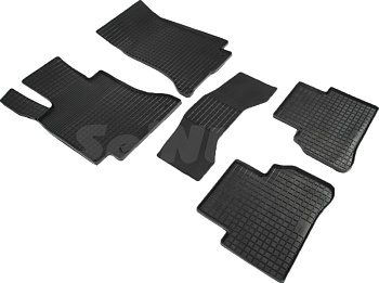 Коврики в салон для Mercedes-Benz C-Класс IV (W205) "Сетка" резина, черный