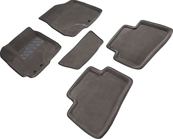 Коврики в салон для KIA Cerato II "3D" ворс, серый