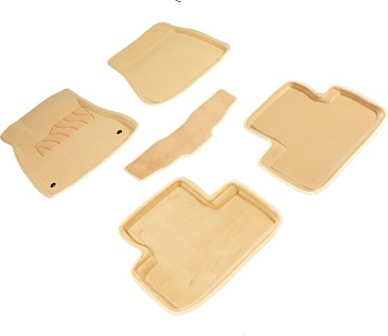 Коврики в салон для Lexus IS II (Рестайлинг) "3D" ворс, бежевый